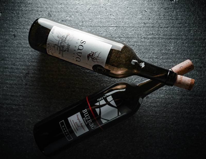 Two bottles of Cellar & Vine wine